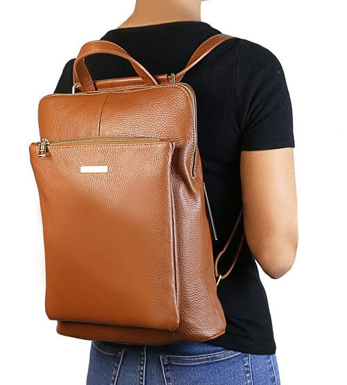 sac à dos femme cuir souple​